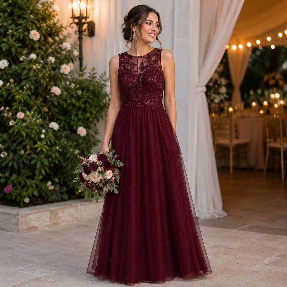 David's Bridal | Dresses | Davids Bridal Evening Gown Womens Sz 2 Burgandy Brides Maid Prom Holiday Party